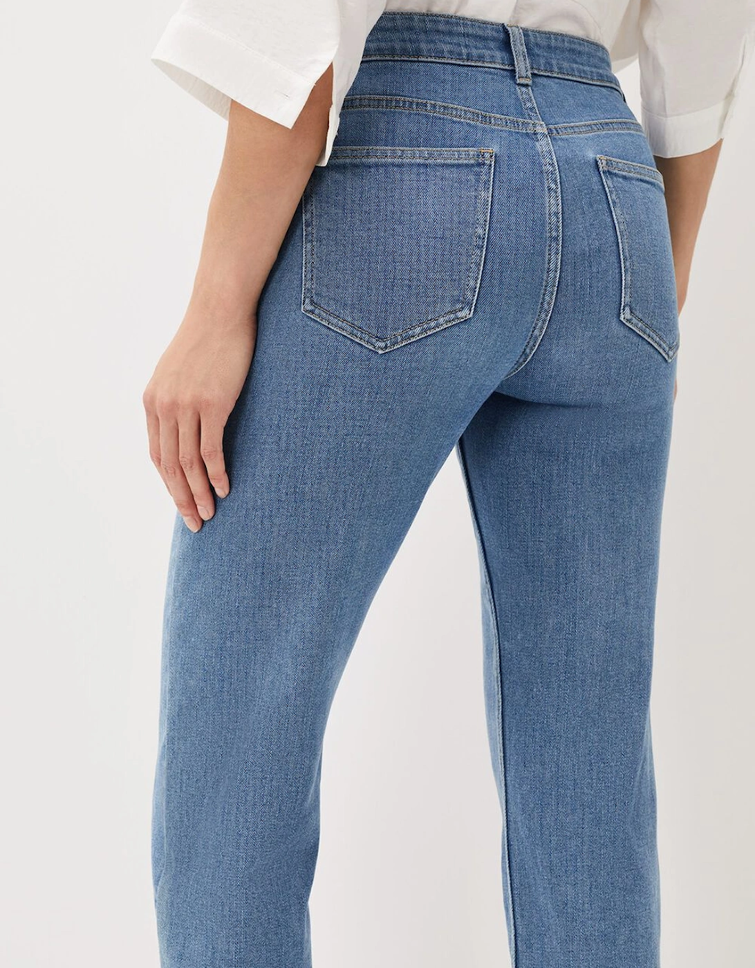 Petra Raw Hem Straight Leg Jeans