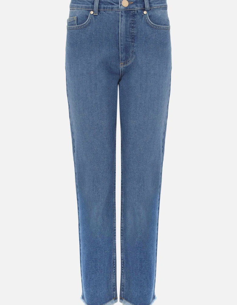 Petra Raw Hem Straight Leg Jeans