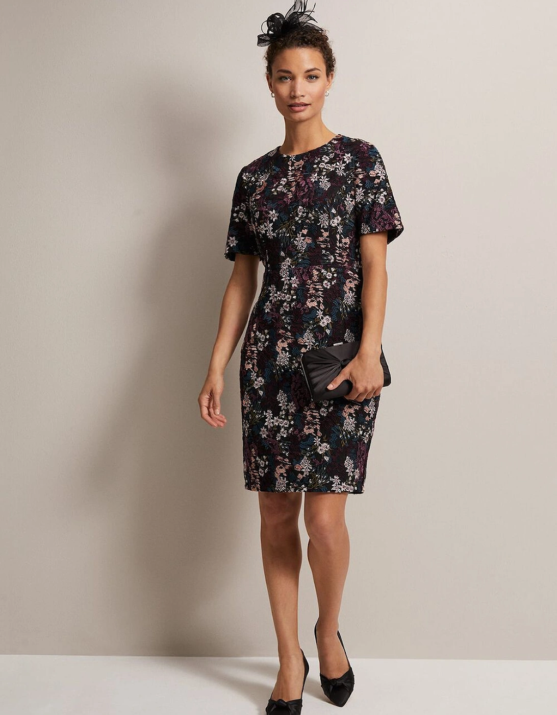 Keshia Floral Embroidered Mini Dress
