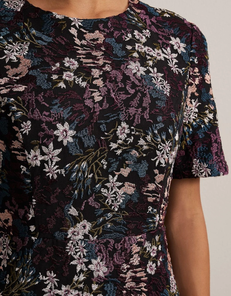 Keshia Floral Embroidered Mini Dress
