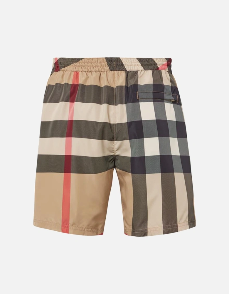Check Swim Shorts in Beige