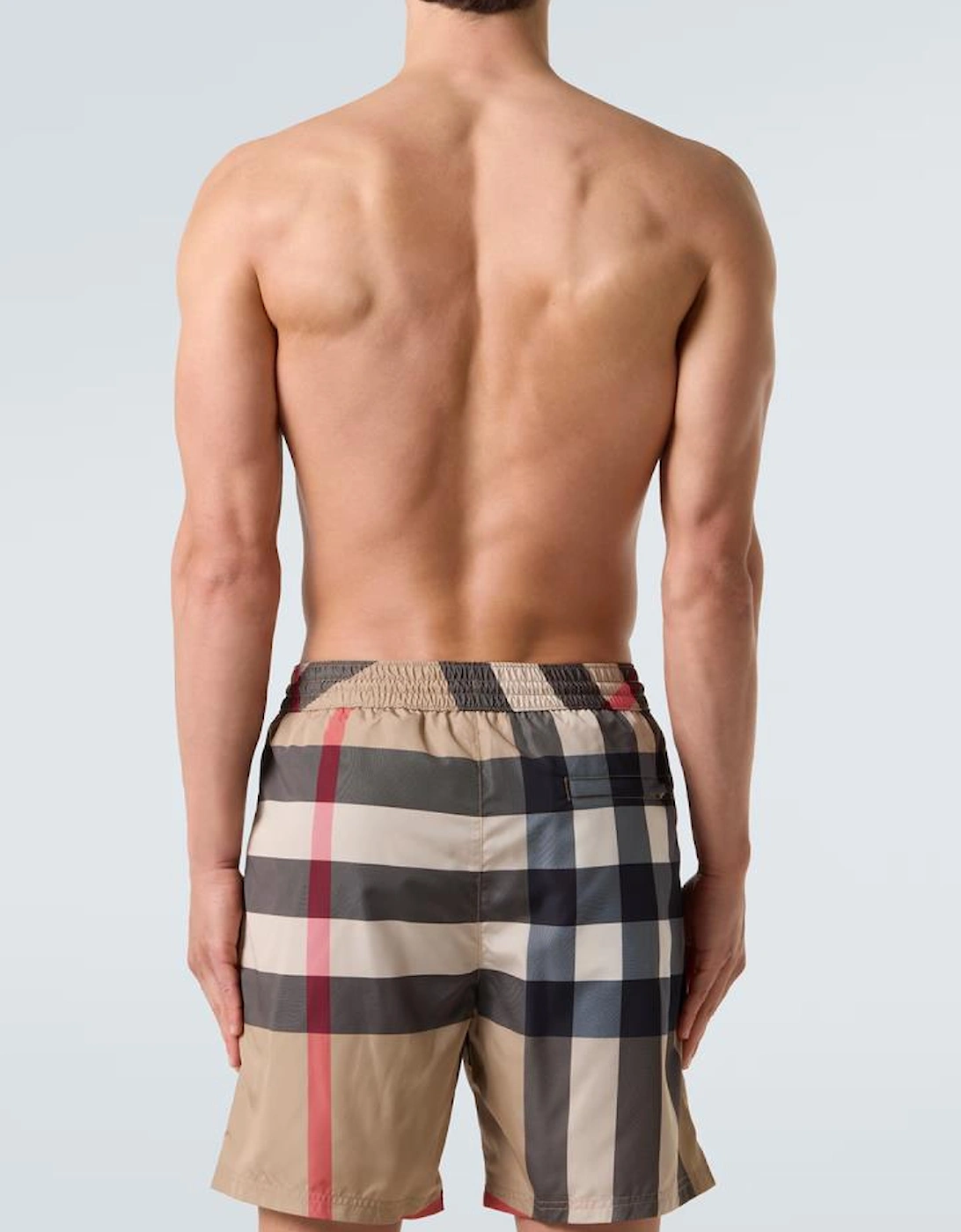 Check Swim Shorts in Beige