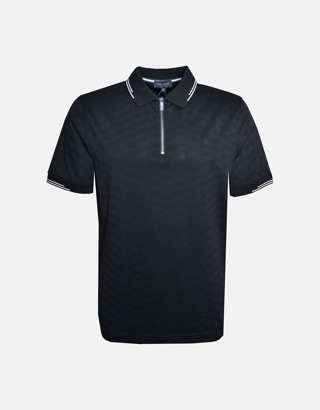 Men's Black Minet Polo Shirt, 4 of 3