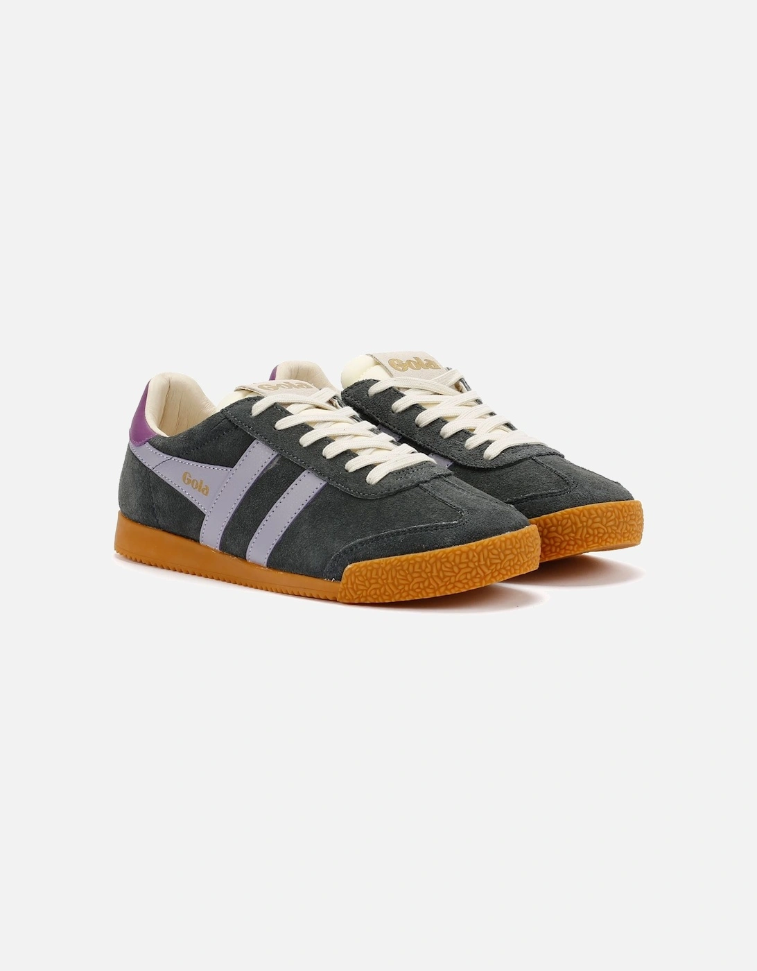 Elan Suede Women's Storm/Foxglove Trainers, 9 of 8