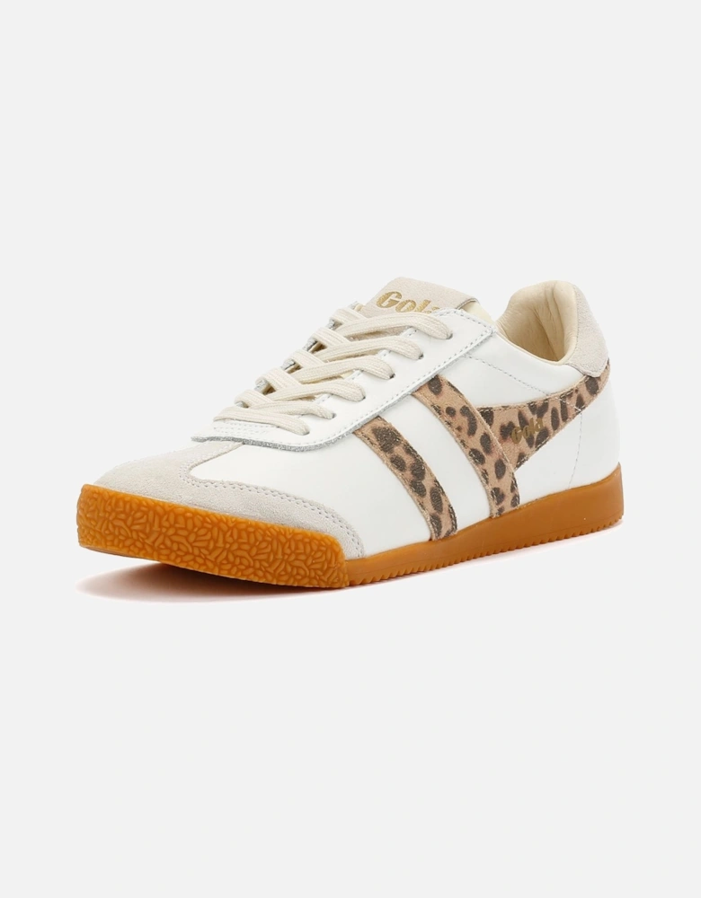Elan Leather Women's White/Leopard/Off White Trainers