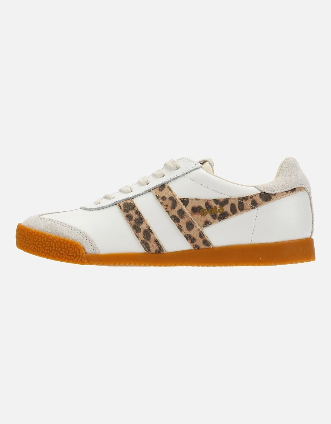 Elan Leather Women's White/Leopard/Off White Trainers