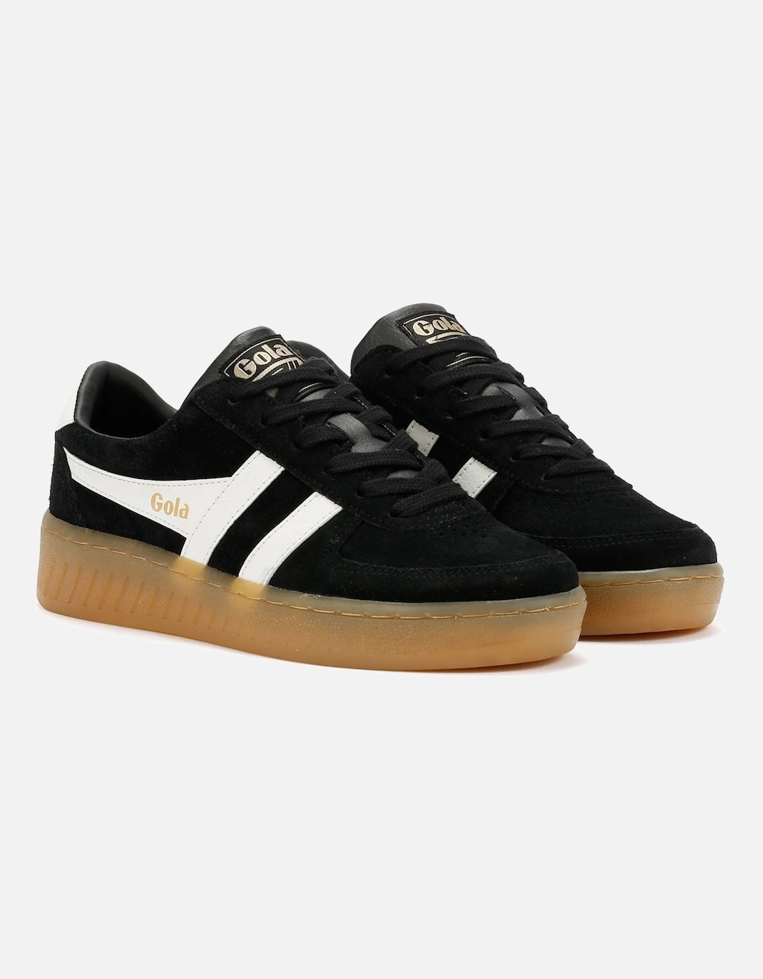 Grandslam Suede Women's Black/Off White Trainers, 9 of 8