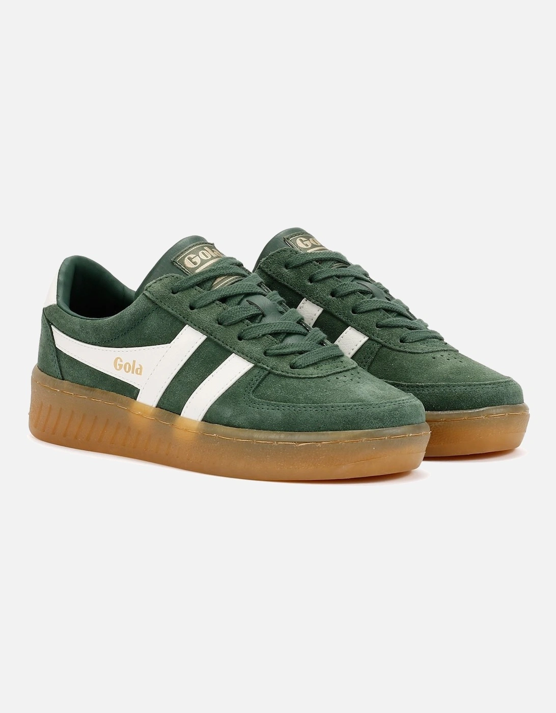 Grandslam Suede Women's Evergreen/Off White Trainers, 9 of 8