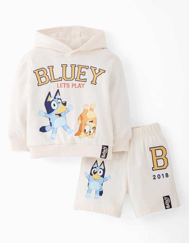 2 Piece Hoodie And Jogger Set - Beige