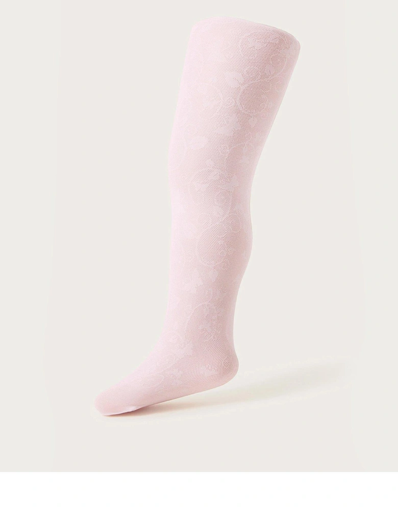 Baby Girls Butterfly Lace Tights - Pink