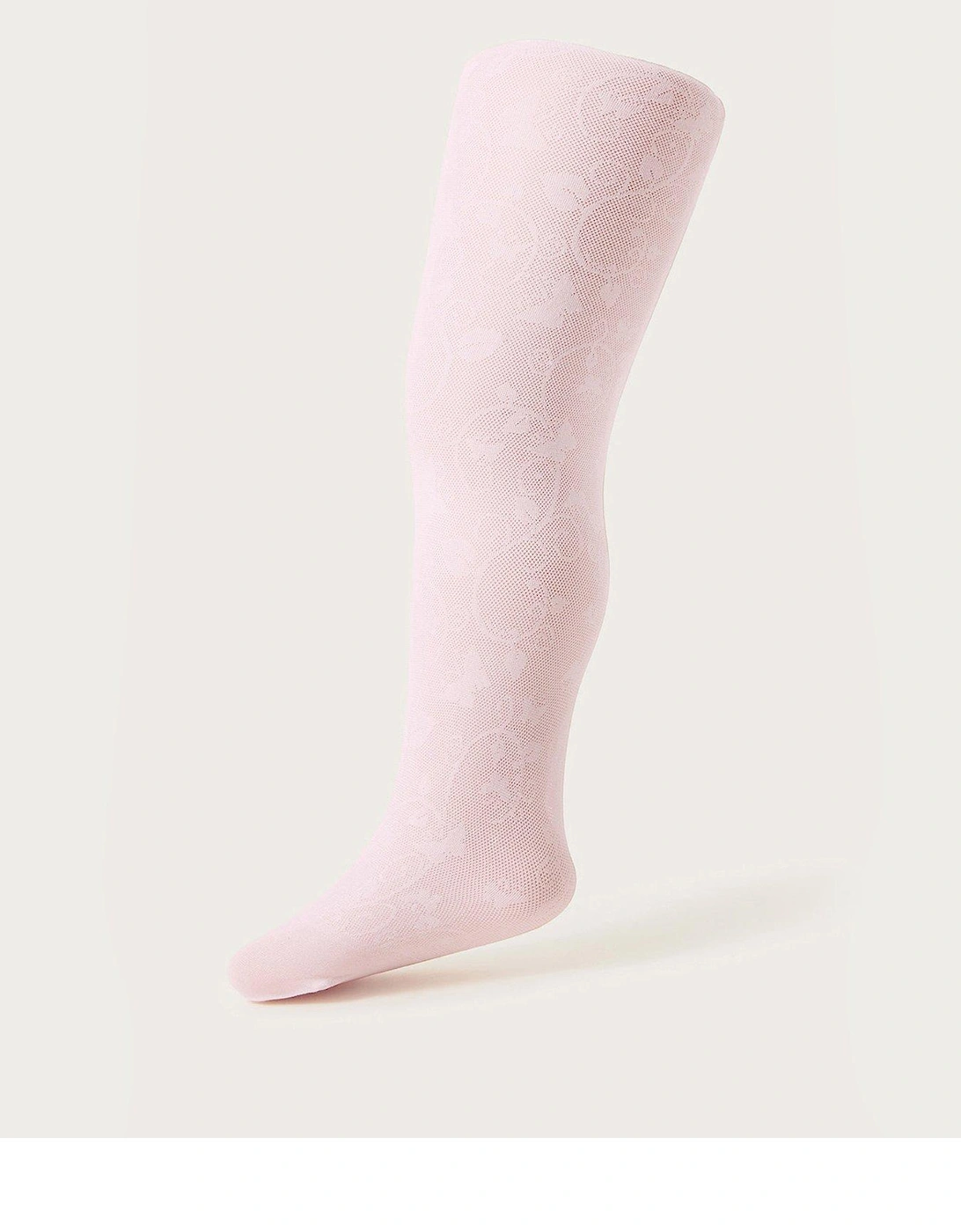 Baby Girls Butterfly Lace Tights - Pink, 2 of 1