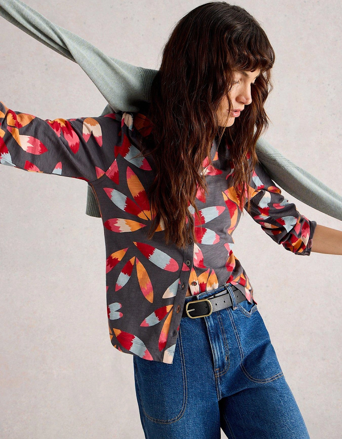 Annie Jersey Shirt - Grey, 2 of 1