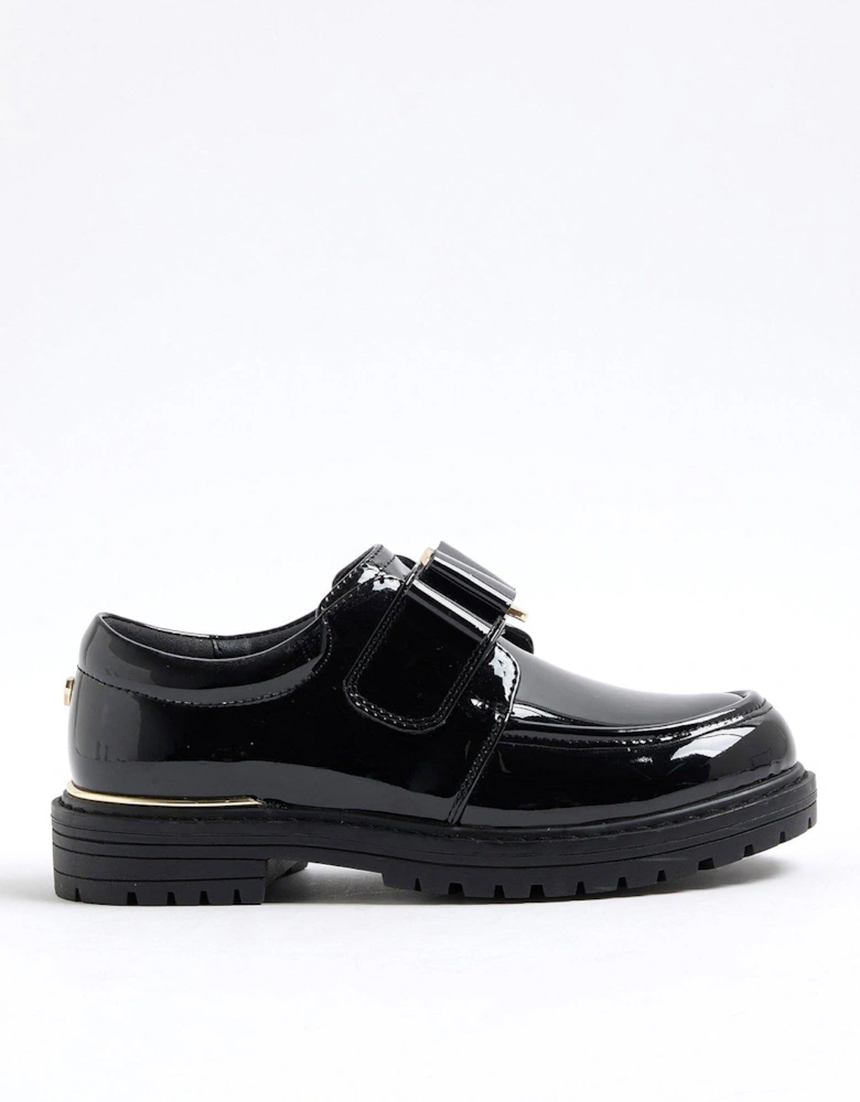 Older Girls Chunky Bow Strap Shoes - Black