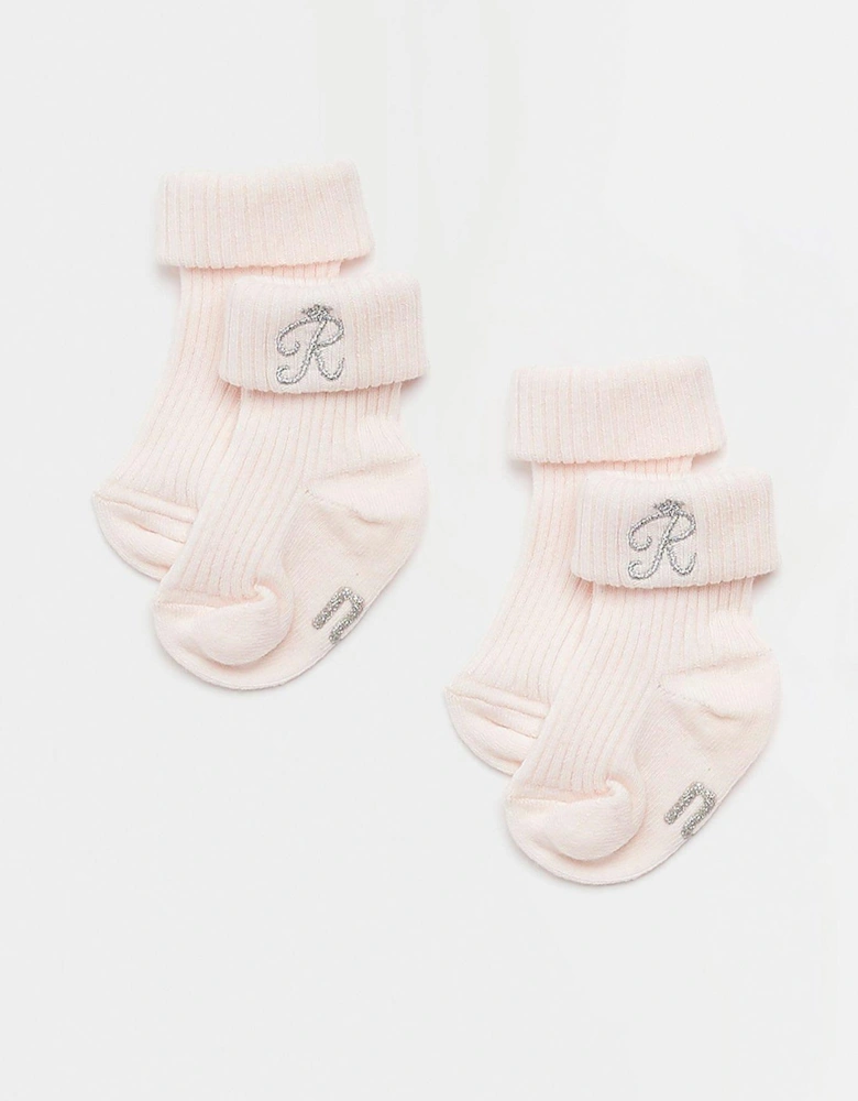 Baby Girls 2 Pack Socks - Pink