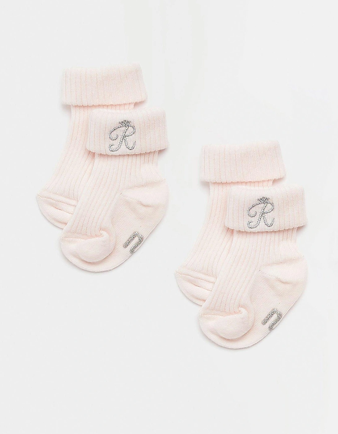 Baby Girls 2 Pack Socks - Pink, 2 of 1