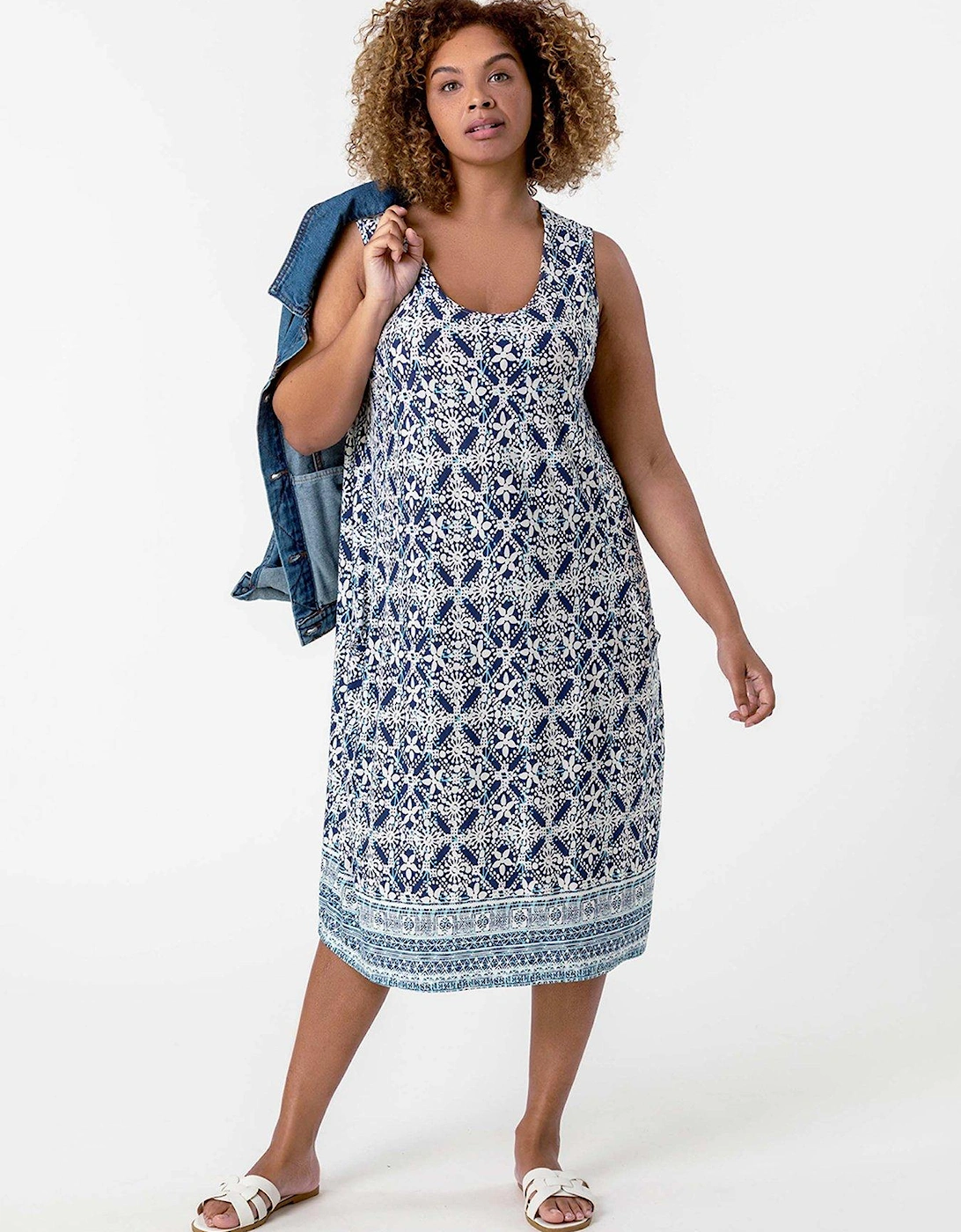 Curve Geo Stretch Cocoon Dress, 2 of 1