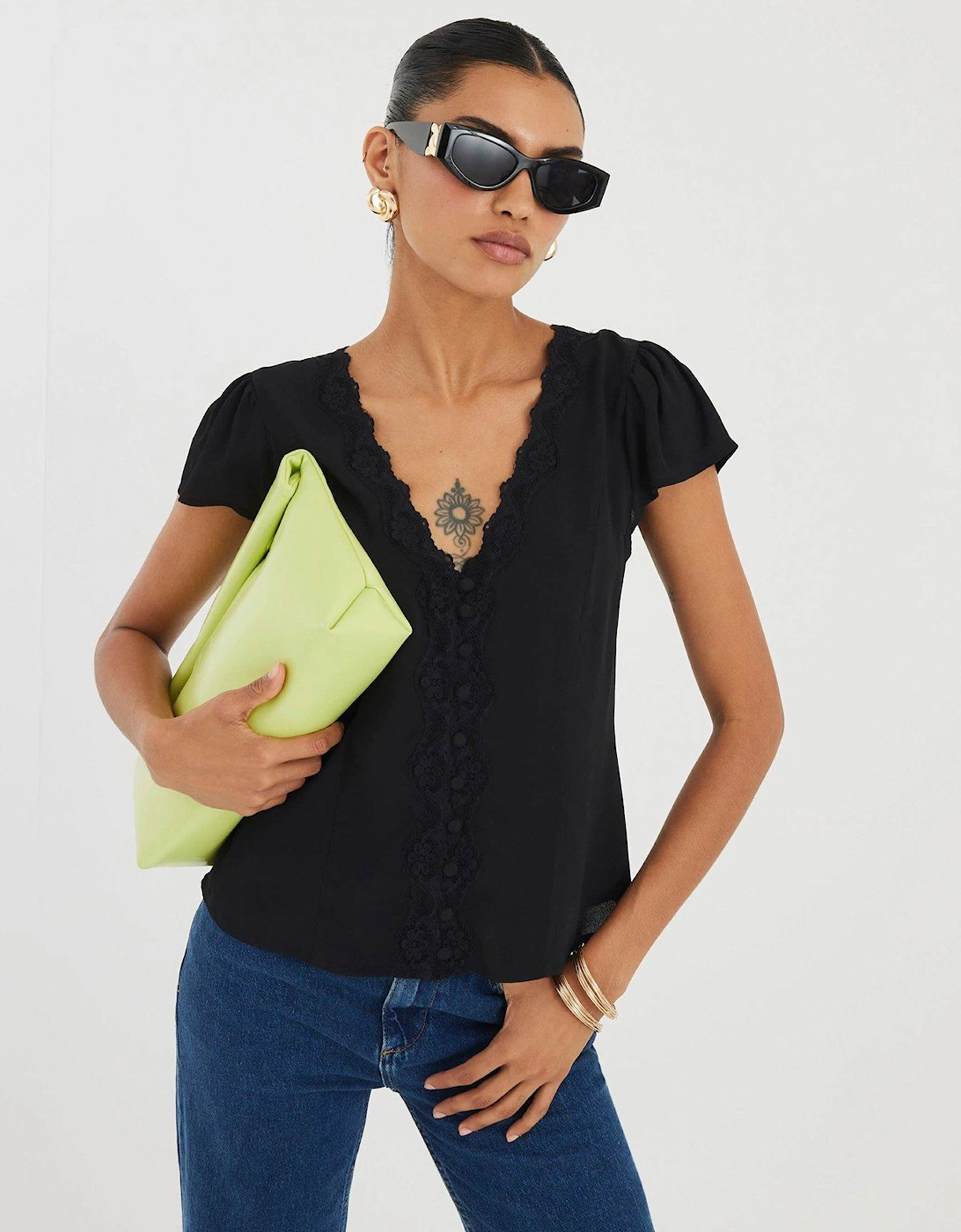 Angel Sleeve Floral Blouse, 2 of 1