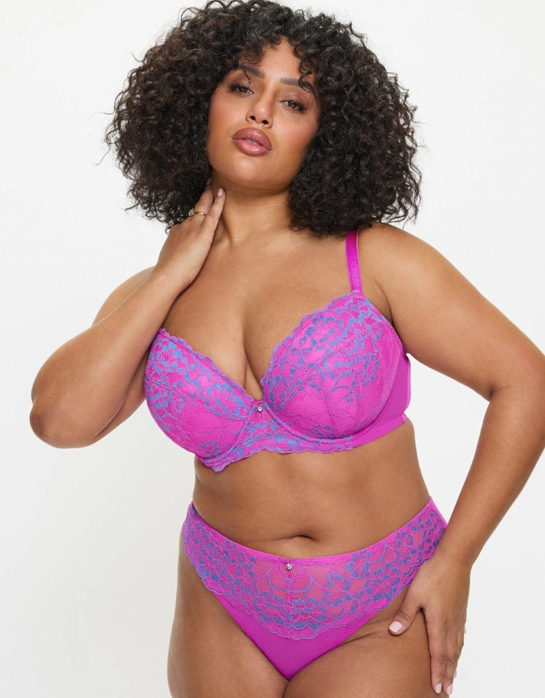 Sexy Lace Padded Plunge Bra