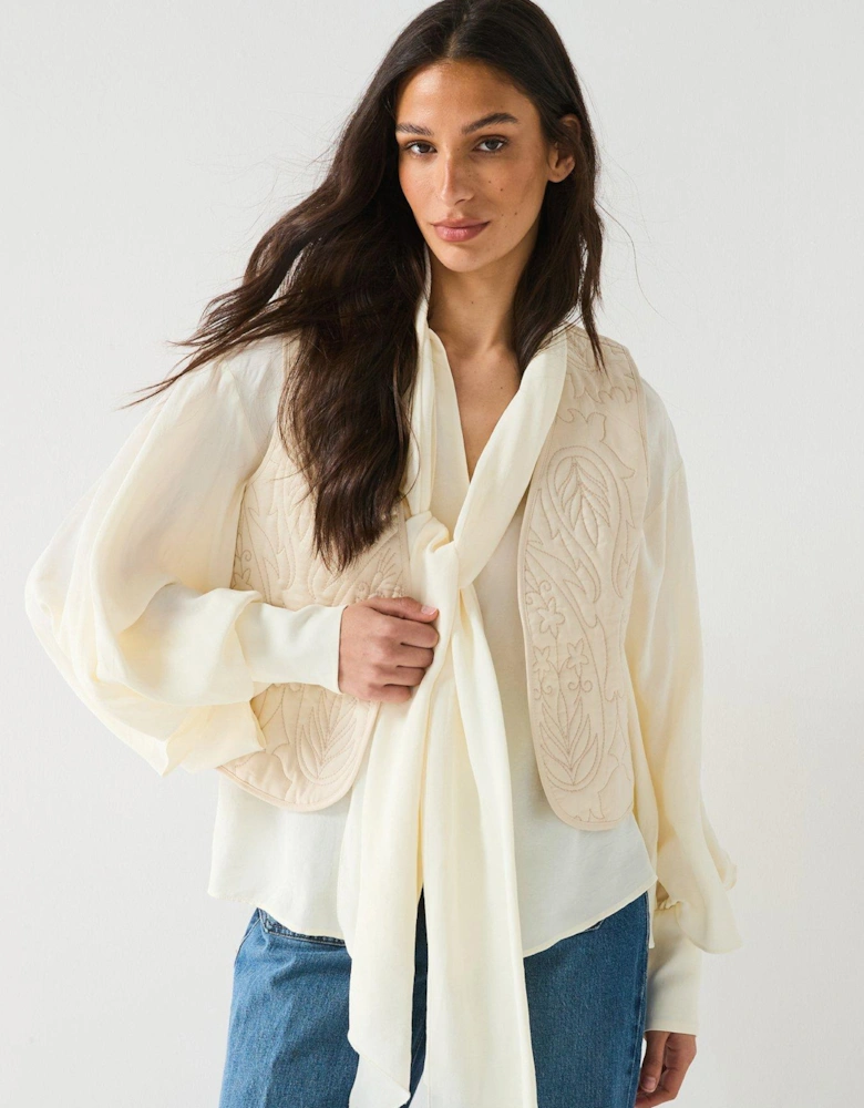 Quilted Waistcoat - Cream