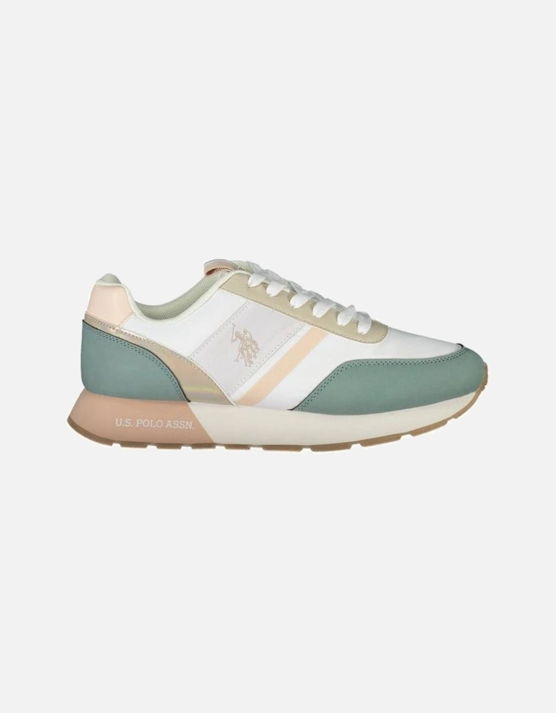 Contrasting Detail Sports Shoe with Logo Women - White Sneakers