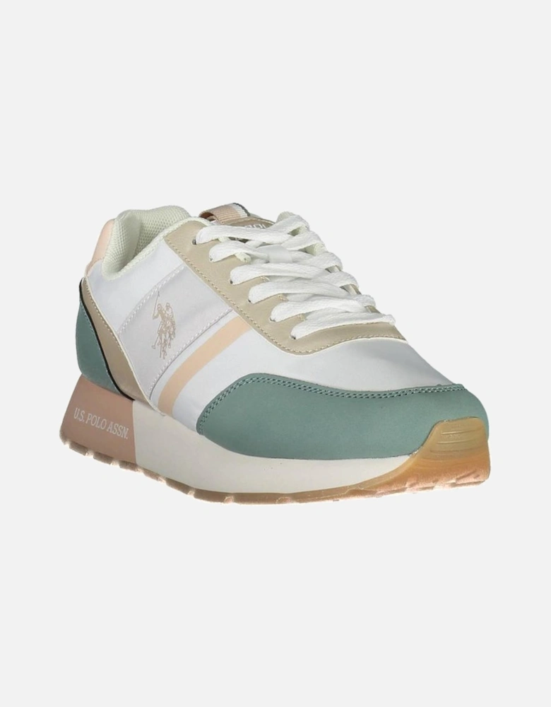 Contrasting Detail Sports Shoe with Logo Women - White Sneakers