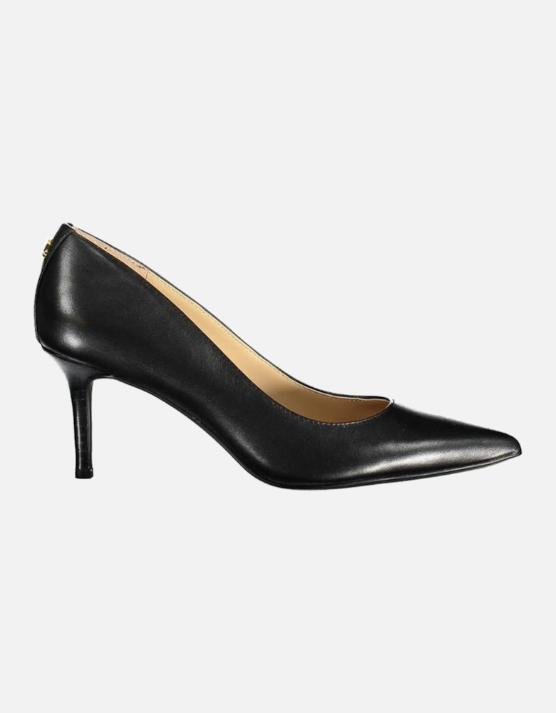 Logo Detailed 5 cm Heel Shoe Women - Black Flat Shoes