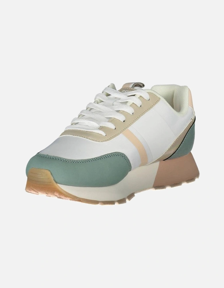 Contrasting Detail Sports Shoe with Logo Women - White Sneakers