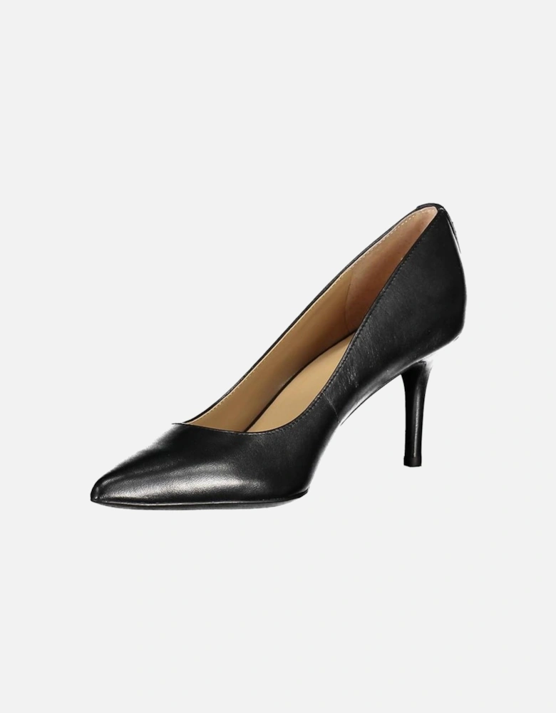 Logo Detailed 5 cm Heel Shoe Women - Black Flat Shoes