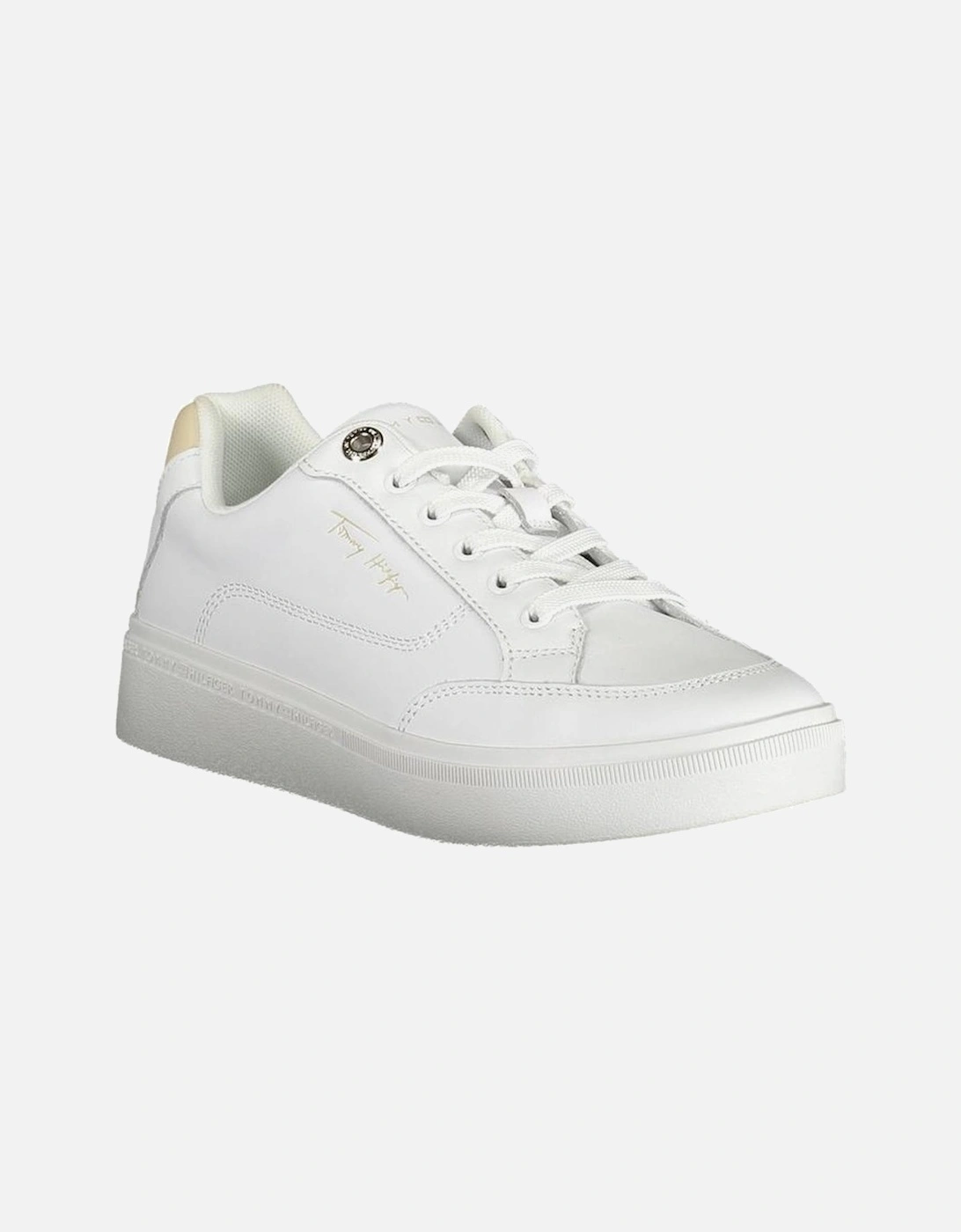 Recycled Polyester Sports Shoe with Contrasting Details Women - White