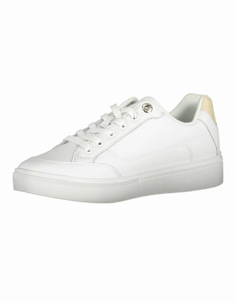 Recycled Polyester Sports Shoe with Contrasting Details Women - White