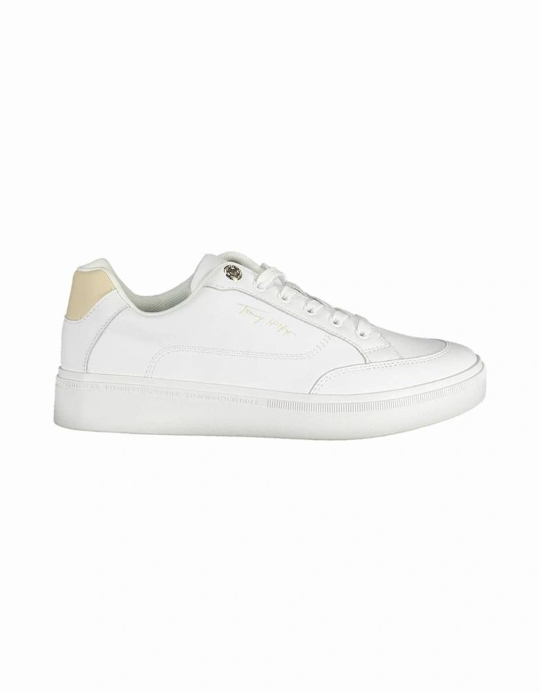 Recycled Polyester Sports Shoe with Contrasting Details Women - White