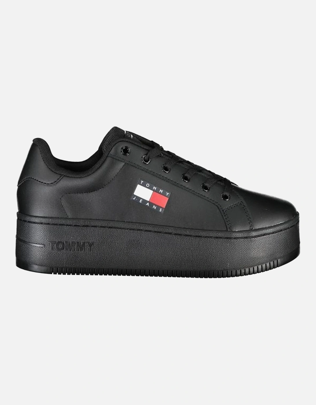 Printed Lace-Up Sports Footwear with Logo Women - Black Sneakers, 4 of 3