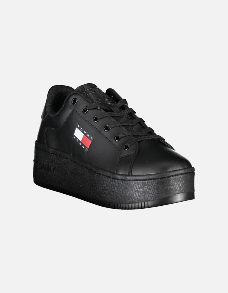 Printed Lace-Up Sports Footwear with Logo Women - Black Sneakers