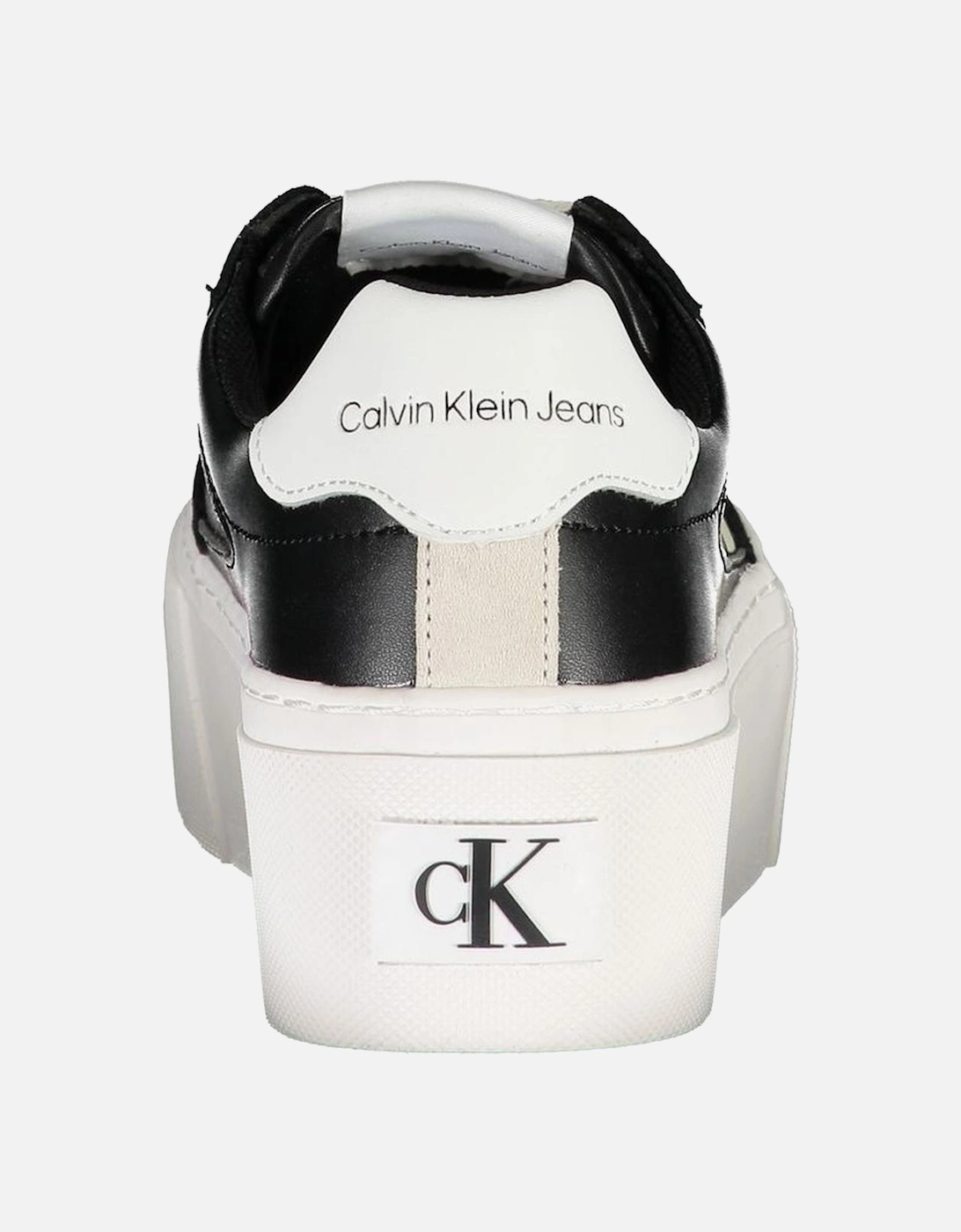 Lace-Up Sports Shoe with Platform and Logo Women - Black Sneakers