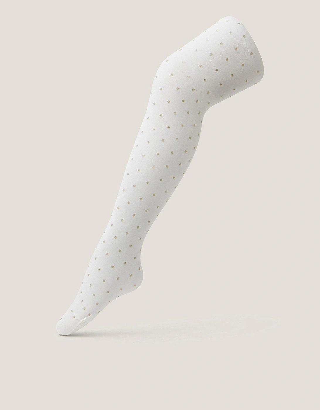 Girls Glitter Spot Tights, 2 of 1