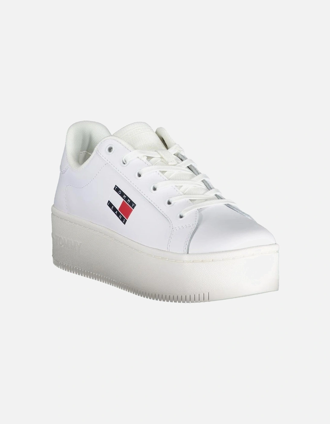 Lace-Up Printed Logo Sports Footwear Women - White Sneakers