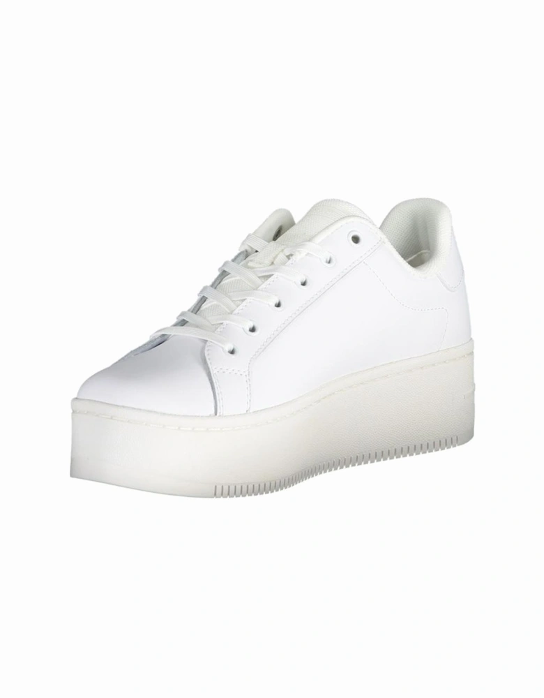 Lace-Up Printed Logo Sports Footwear Women - White Sneakers