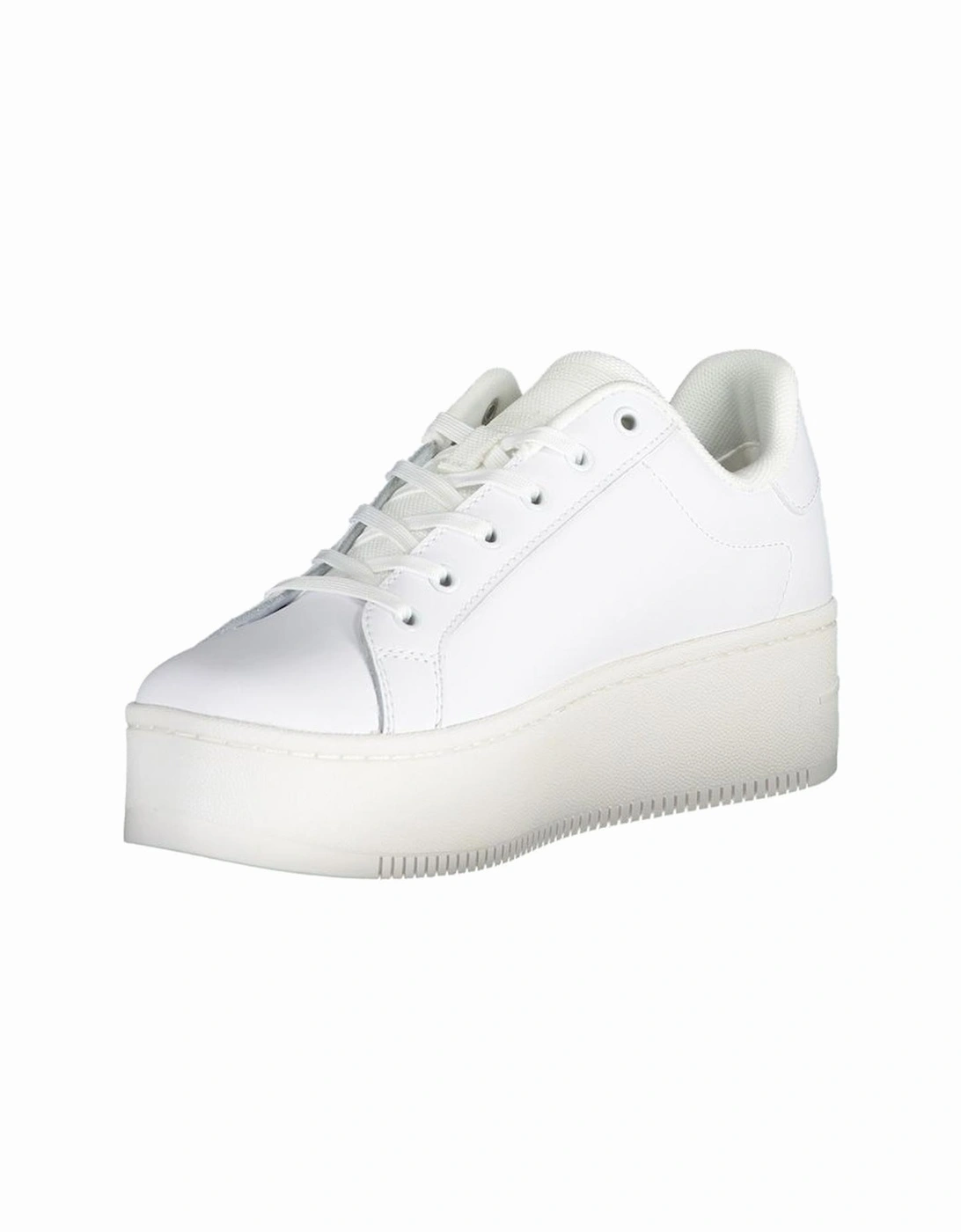 Lace-Up Printed Logo Sports Footwear Women - White Sneakers