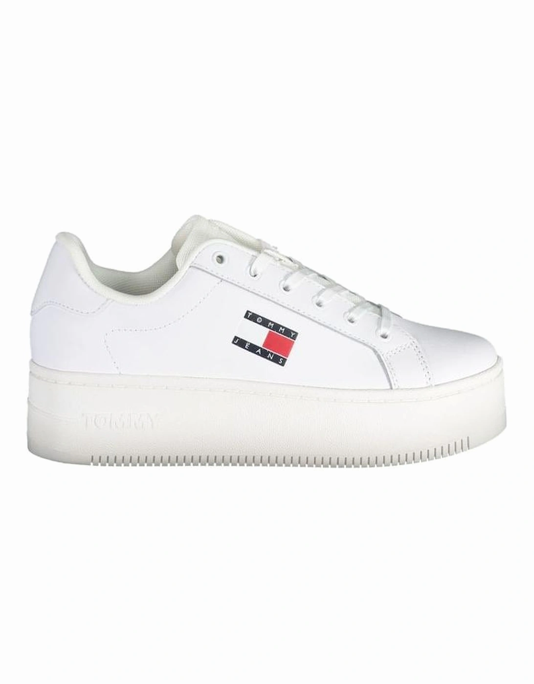 Lace-Up Printed Logo Sports Footwear Women - White Sneakers, 4 of 3