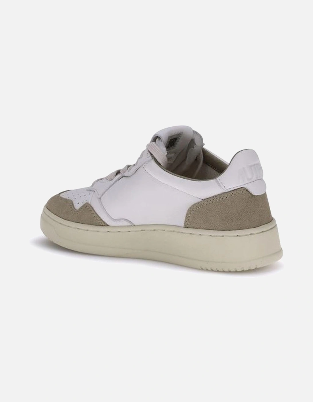 Leather Medalist Low Sneakers with Logo Details Women - White