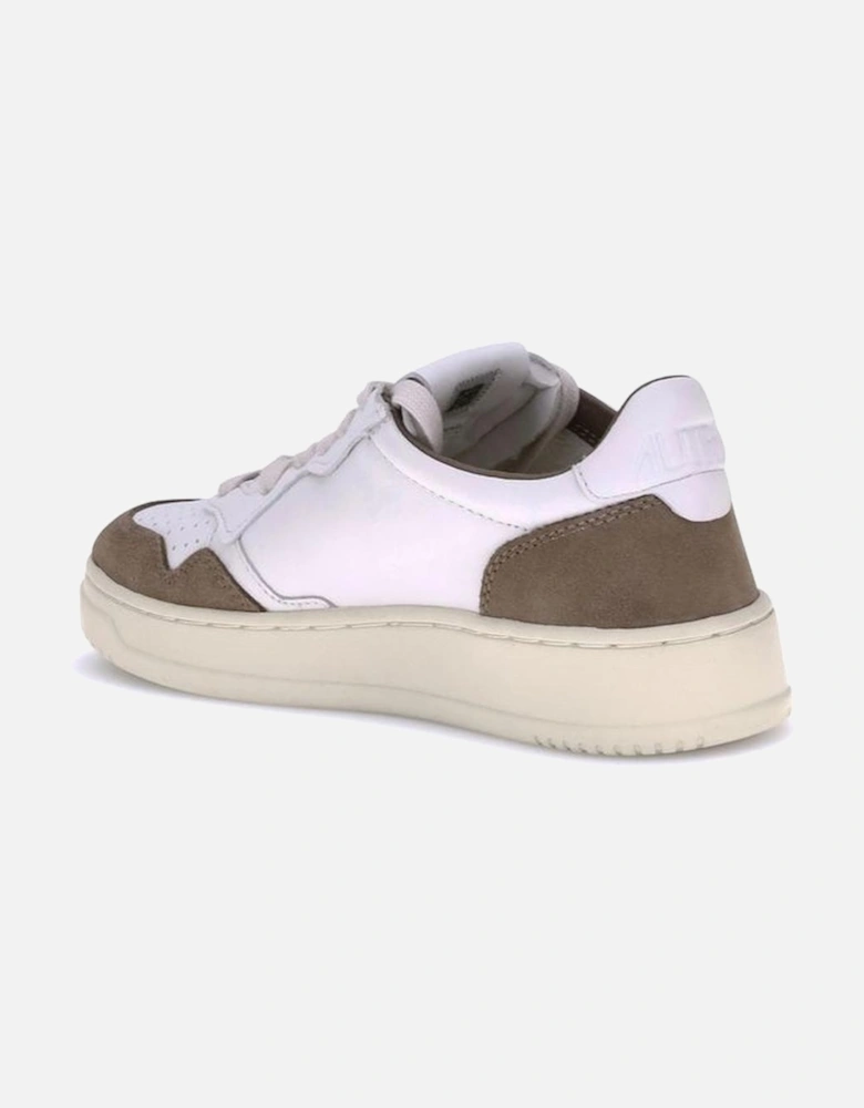 Medalist Low Leather Sneakers with Logo Details Women - White