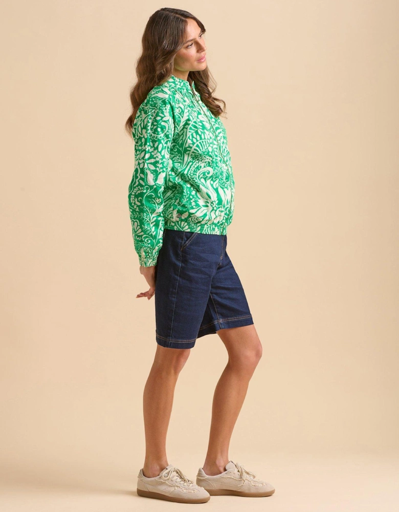 Pin Tuck Bomber Jacket