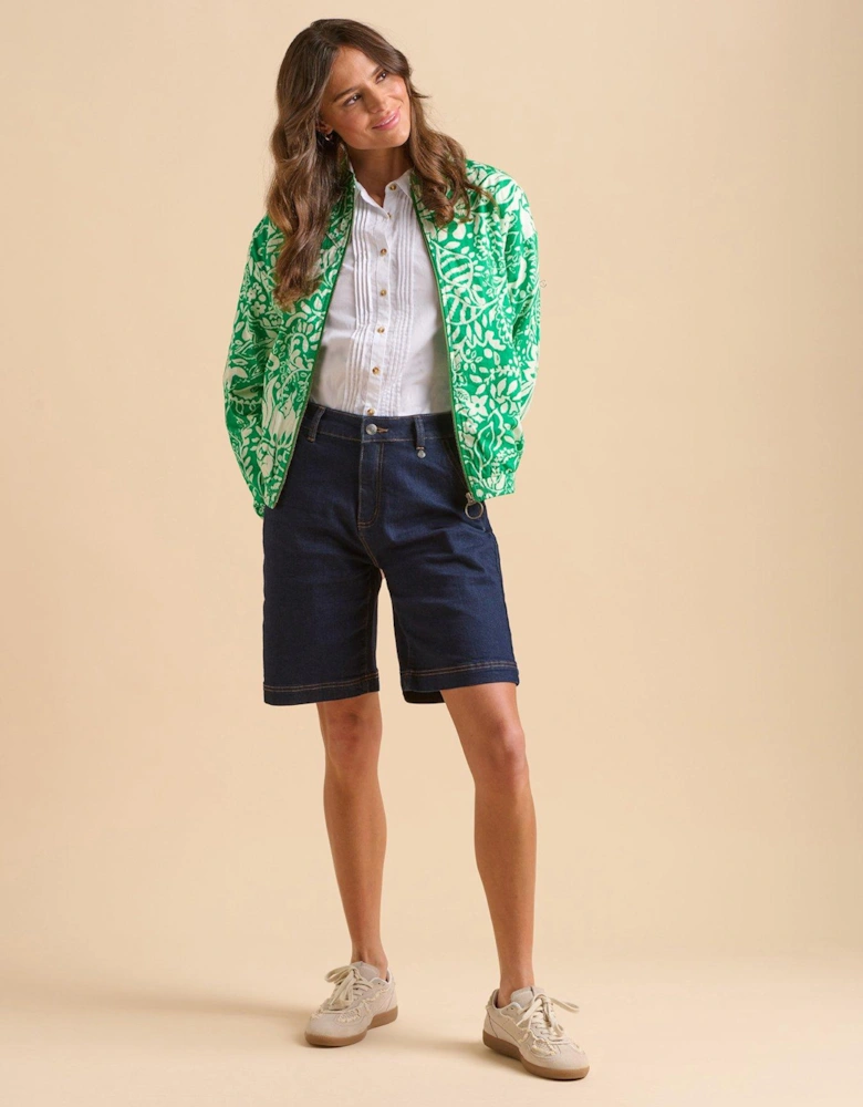 Pin Tuck Bomber Jacket