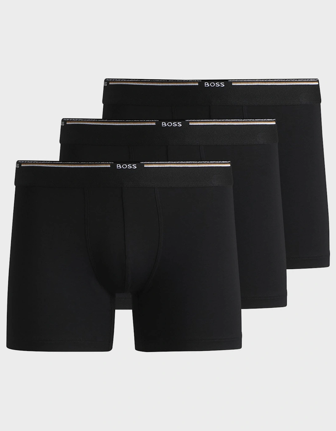 BOSS Orange 3-Pack Mens Bamboo Boxer Briefs - Black 001, 2 of 1