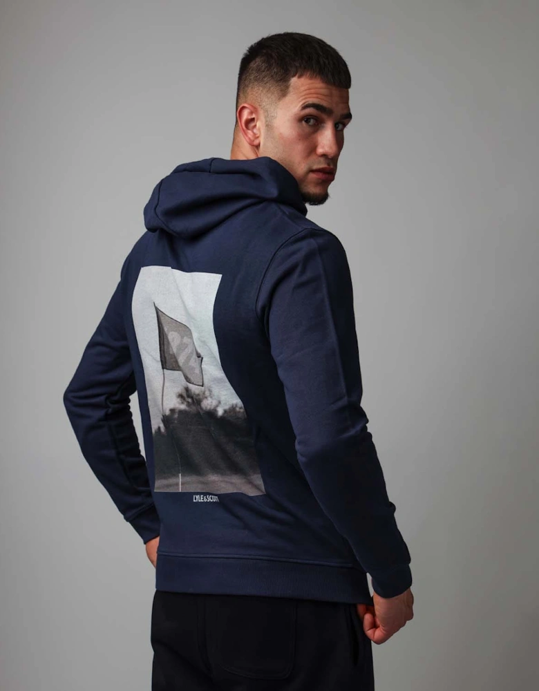 Flag Print Pullover Hoodie