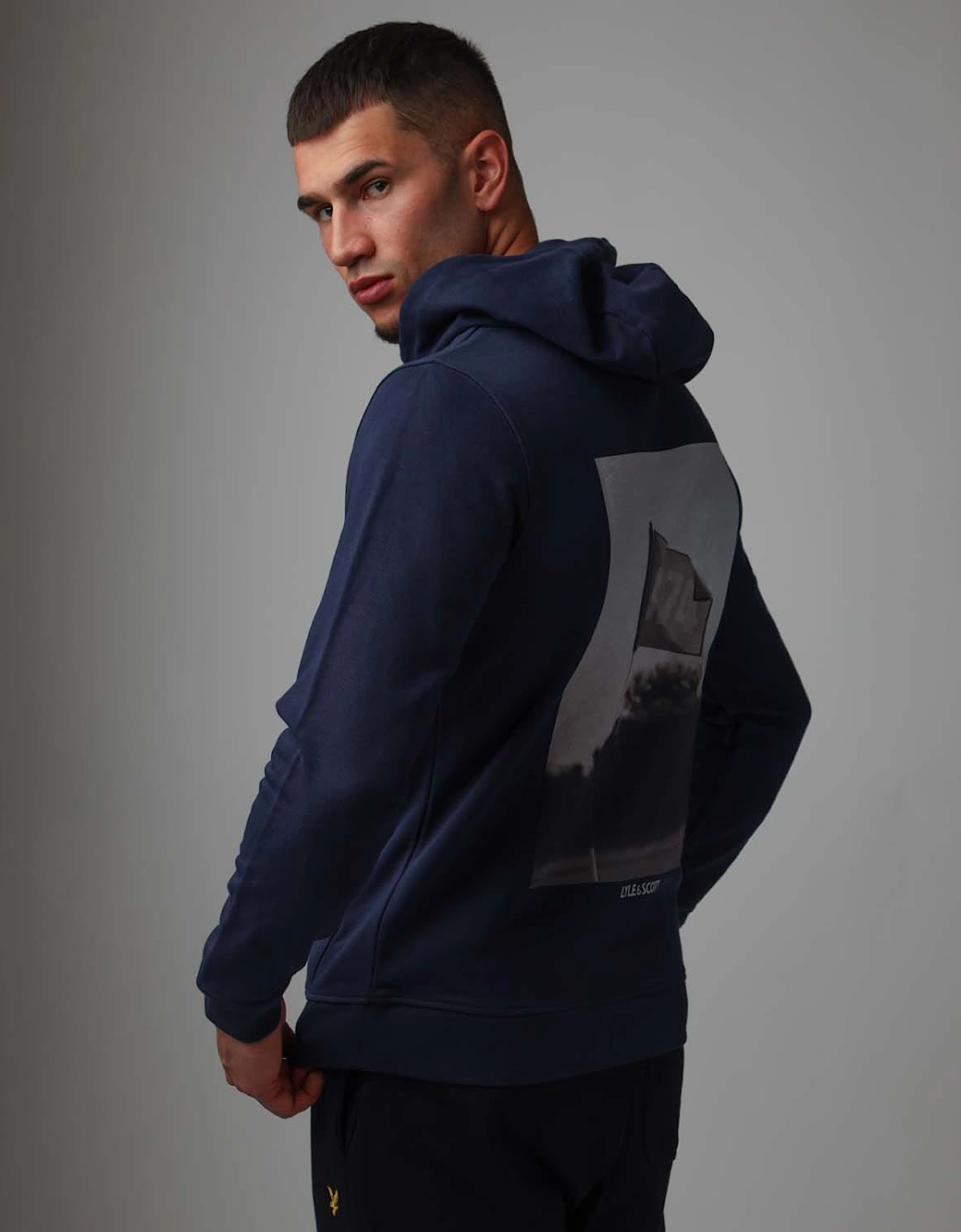 Flag Print Pullover Hoodie