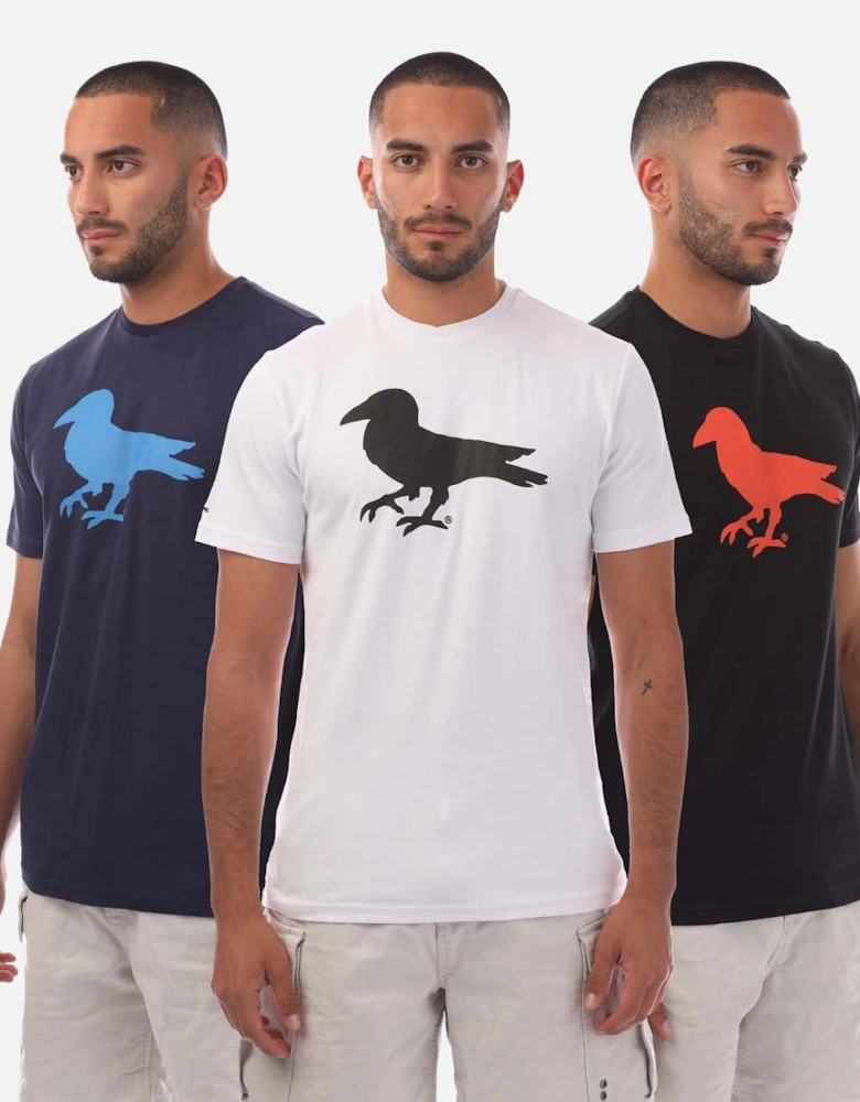 3 Pack of Cali Crown Print T-Shirt