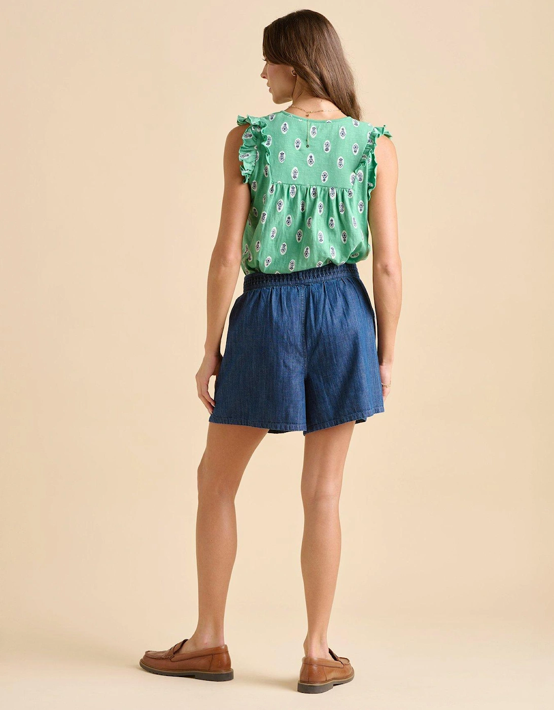 Wood Block Floral Vest