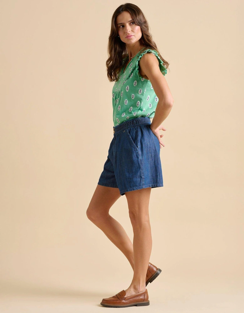 Wood Block Floral Vest