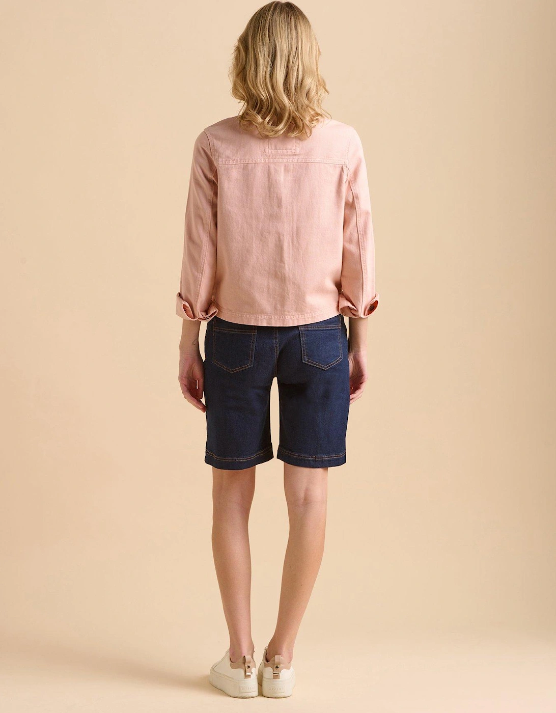 Frill Neck Denim Jacket